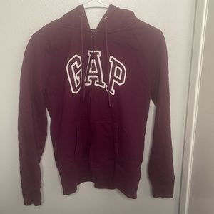 GAP PURPLE ZIP UP SWEATER